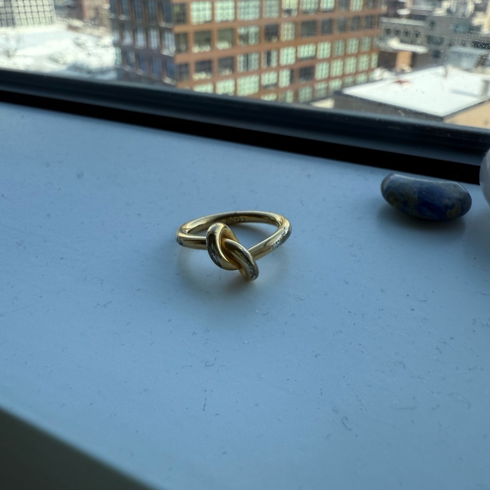 Celine Gold and Silver Twist Ring - Picture 4 of 8